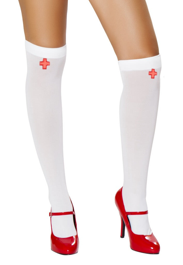 Nurse stockings. Медсестра в гольфах.